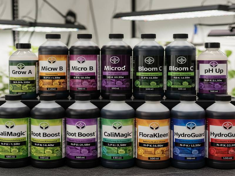 Bouteilles d'additifs pour hydroponie