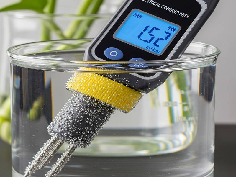 Affichage digital d'un testeur EC dans l'eau