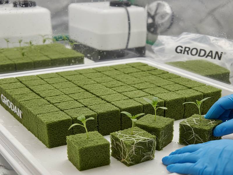Cubes de laine de roche Grodan pour bouturage et culture